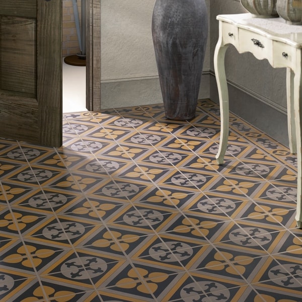 Shop SomerTile 7x7-inch Grava Quatro Cla Centro Porcelain Floor and ...