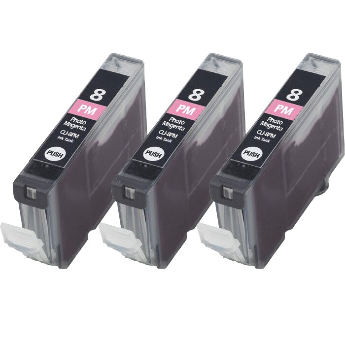 Canon CLI8-PM CLI 8 Compatible Magenta Ink Cartridge (Pack of 3)
