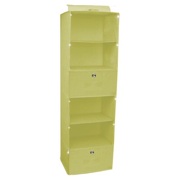 Shop Trademark Collapsable Lighted Closet Organizer Shelf Unit with Two