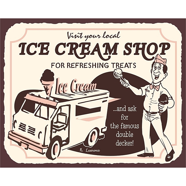 Shop Vintage Metal Art 'Ice Cream Truck' Decorative Tin ...