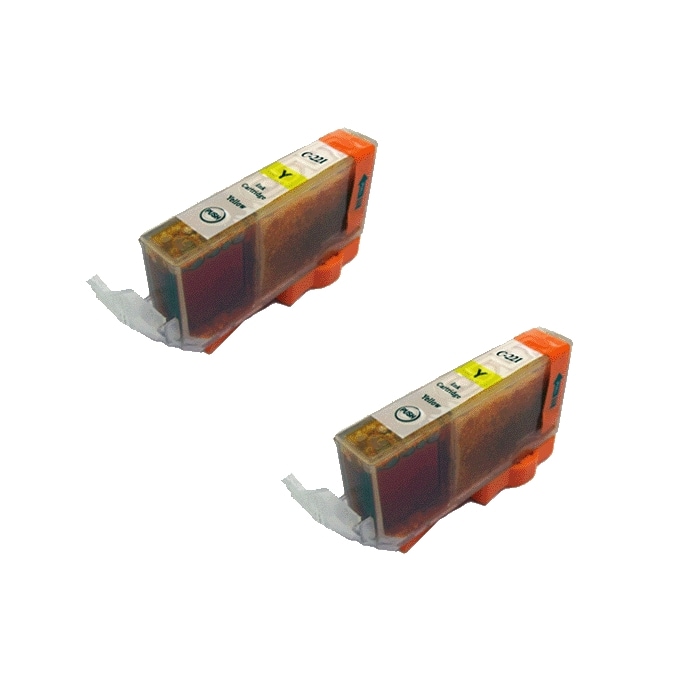 Canon CL221 Compatible Yellow Ink Cartridge (Pack of 2)
