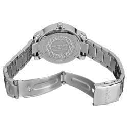 Akribos XXIV Women's Sparkling Diamond Silver-Tone Bracelet Watch