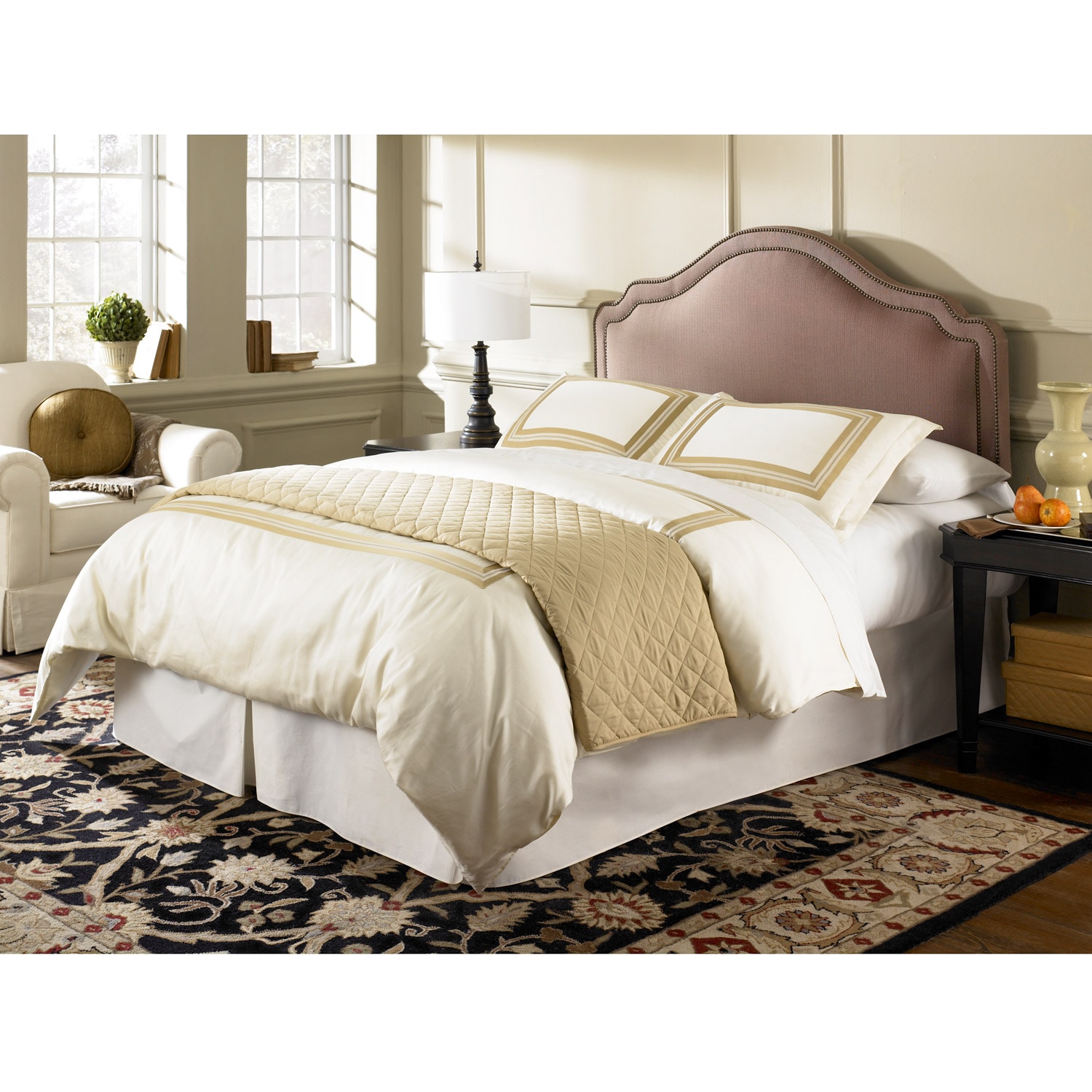 Fashion Bed Versailles Brown Sugar Twin Upholstered Headboard