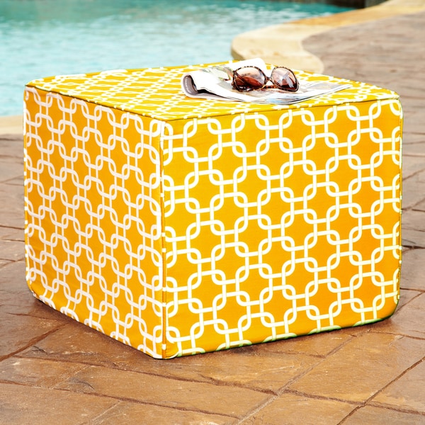 Brooklyn Yellow 22inch Square Indoor/ Outdoor Ottoman Free Shipping
