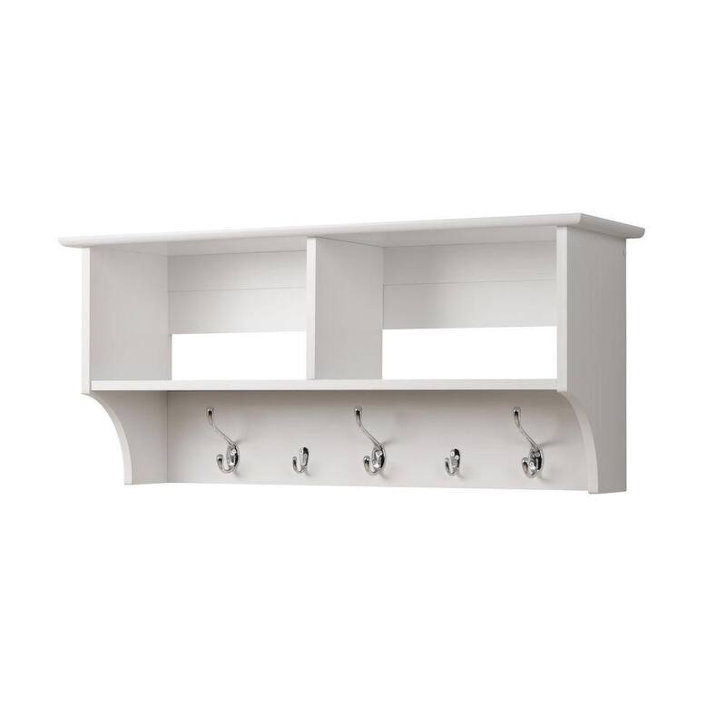 Winslow White 36-inch Wide Hanging Entryway Shelf