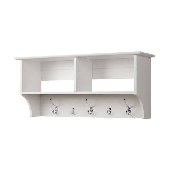 pix 36 Wall Shelf With Hooks prepac
