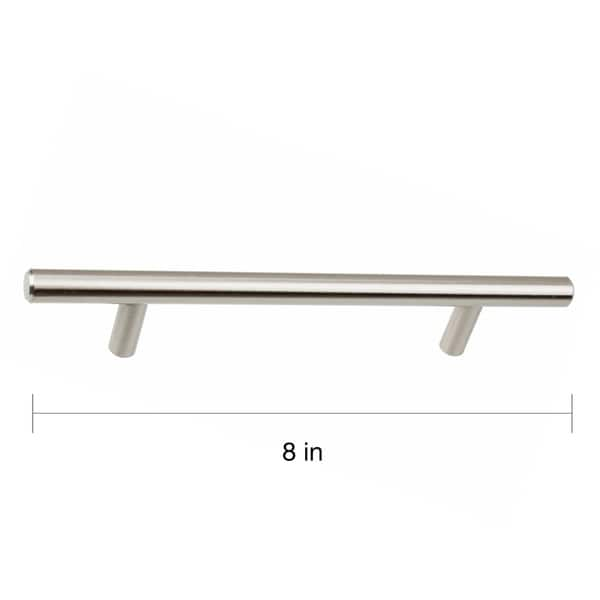 Shop Gliderite 8 Inch Solid Stainless Steel Finished Cabinet Bar