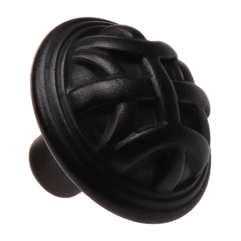 GlideRite 1.25-inch Oil Brushed Bronze Round Braided Cabinet Knobs (Case of 25)