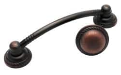 GlideRite 1.125-inch Oil Brushed Bronze Round Rope Cabinet Knobs (Case of 25)