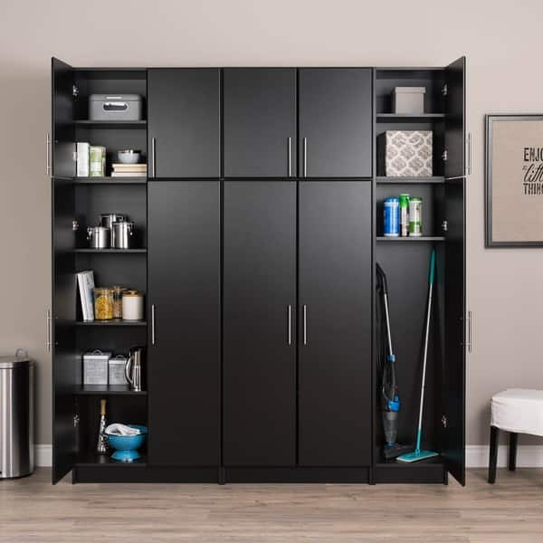 Shop Prepac Elite 16 Inch Stackable Wall Cabinet Multiple Finishes 16 Inch 16 Inch On Sale Overstock 6735041 Black