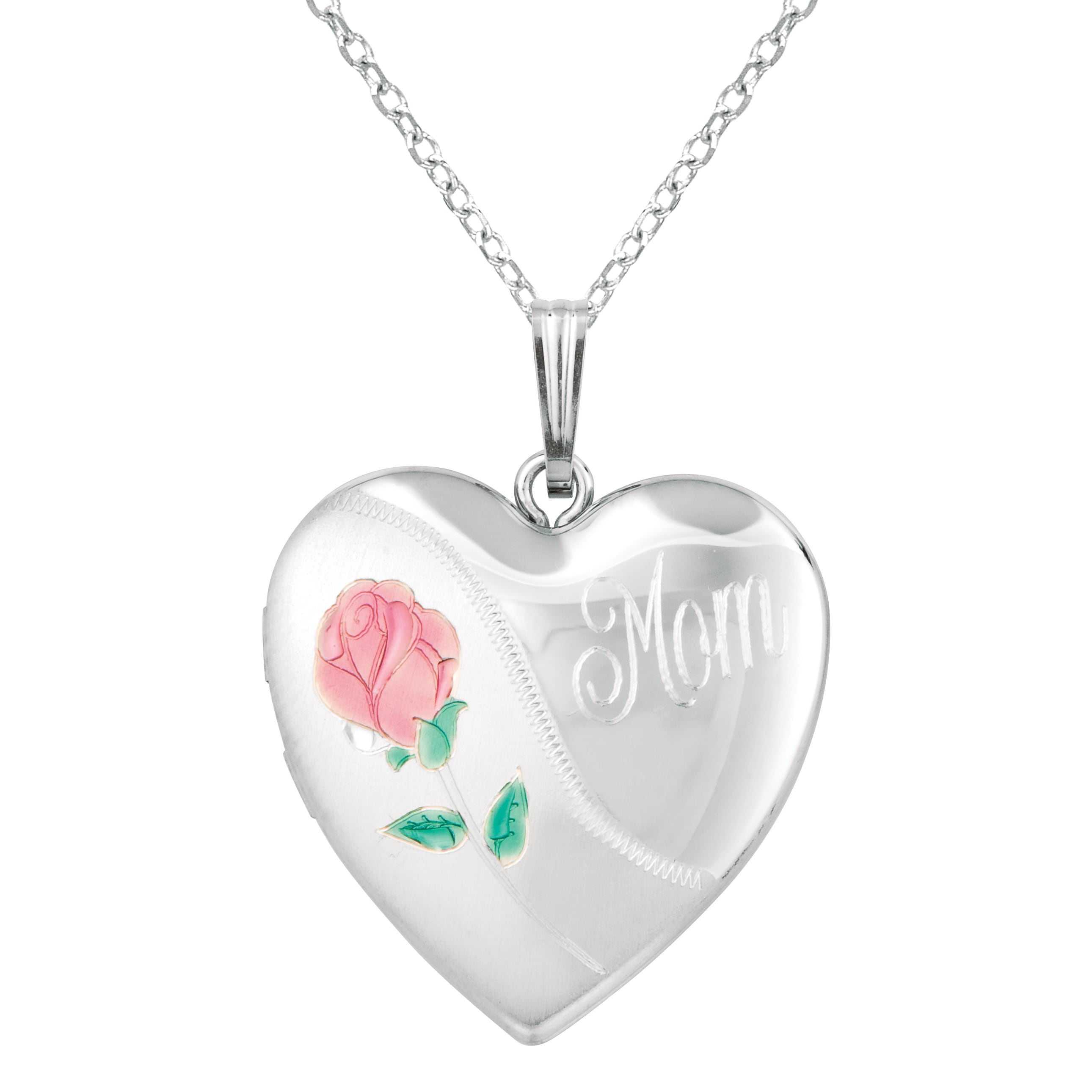 mom heart locket necklace