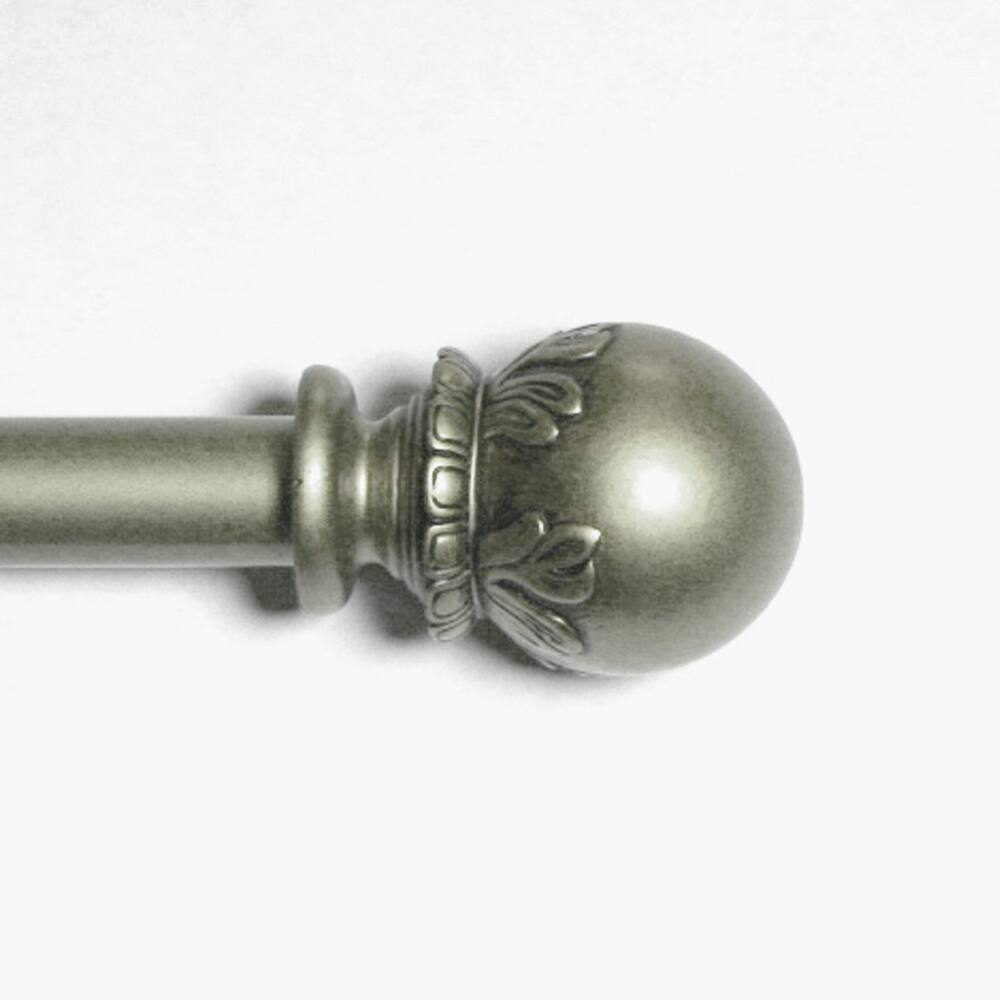 Classic Pewter Adjustable Curtain Rod Set