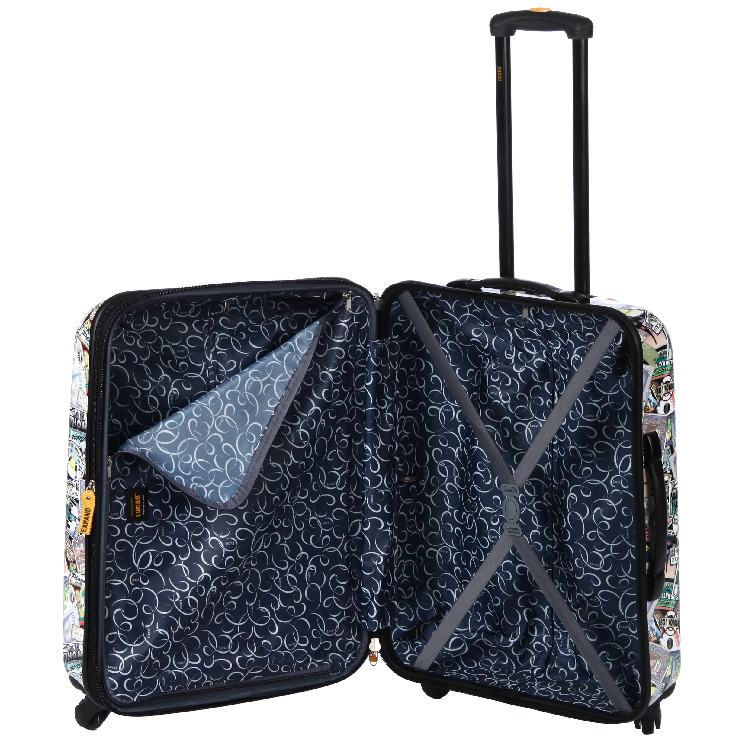 lucas luggage blue