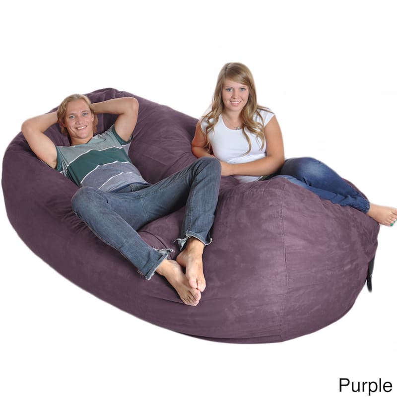 8-foot Oval Microfiber and Memory Foam Bean Bag