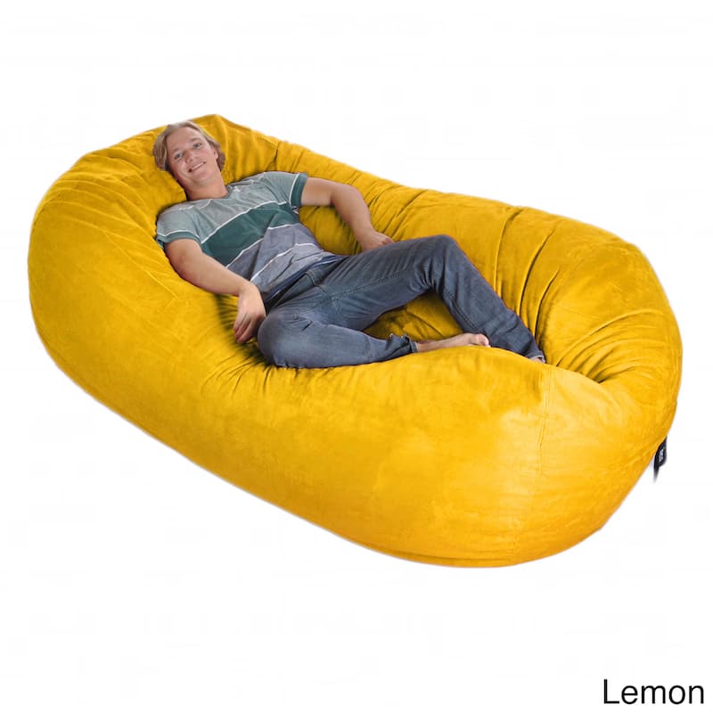 8-foot Oval Microfiber and Memory Foam Bean Bag