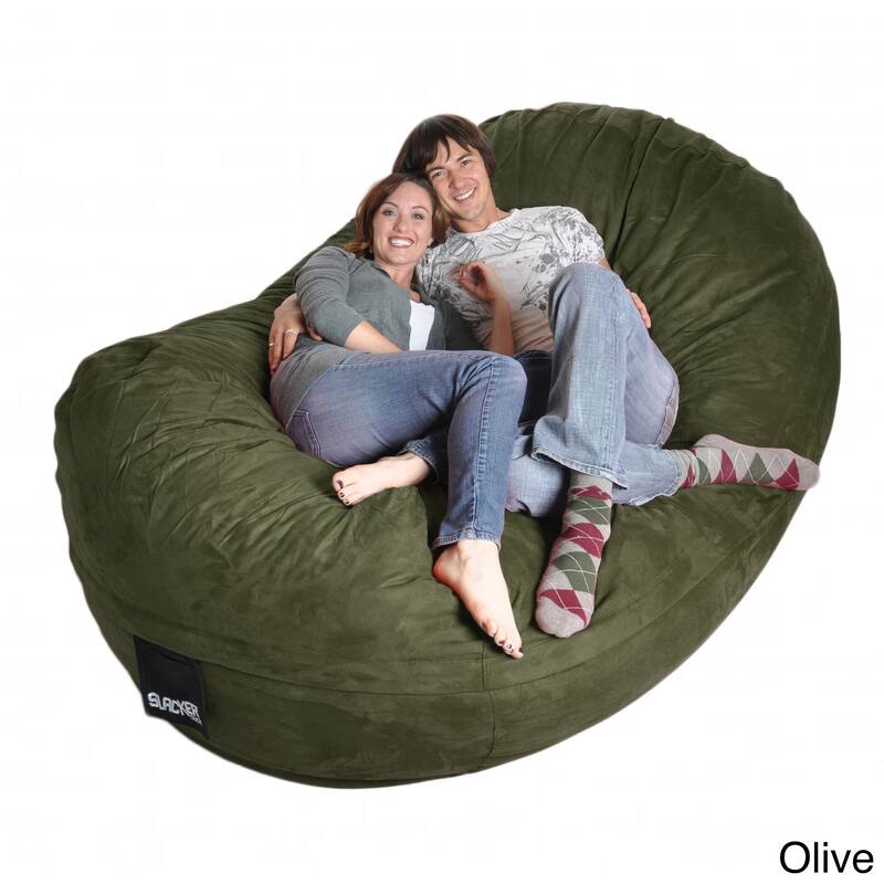 8-foot Oval Microfiber and Memory Foam Bean Bag