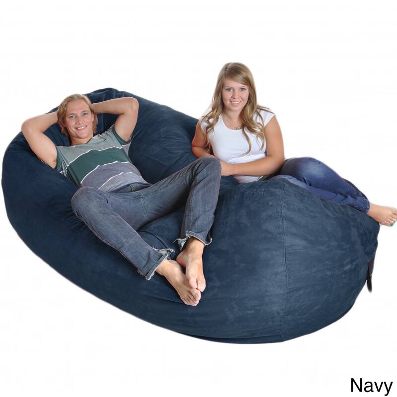 8-foot Oval Microfiber and Memory Foam Bean Bag