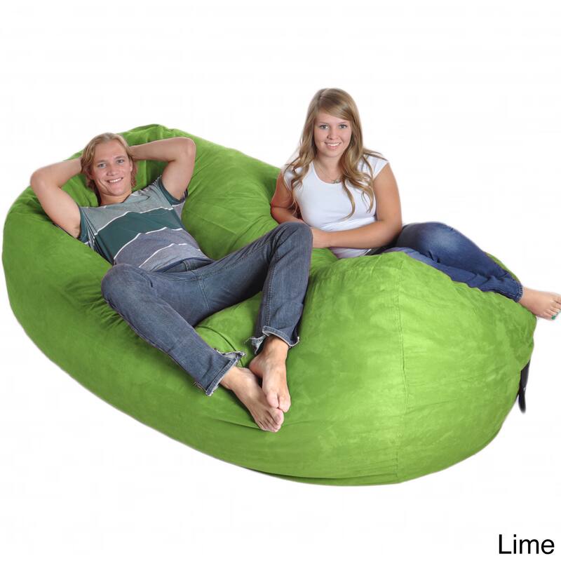 8-foot Oval Microfiber and Memory Foam Bean Bag