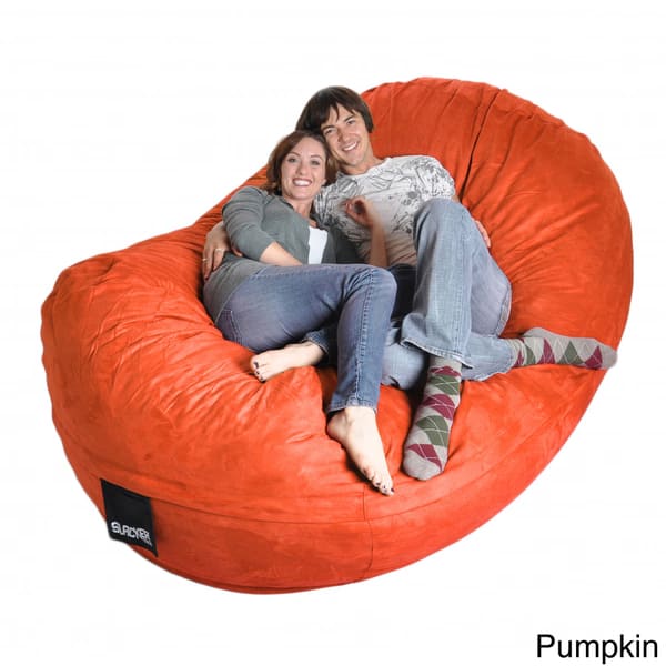 Chill Sack Bean Bag Chair: Giant 8' Memory Foam Furniture Bean Bag - Big Sofa with Soft Micro Fiber Cover - Camel