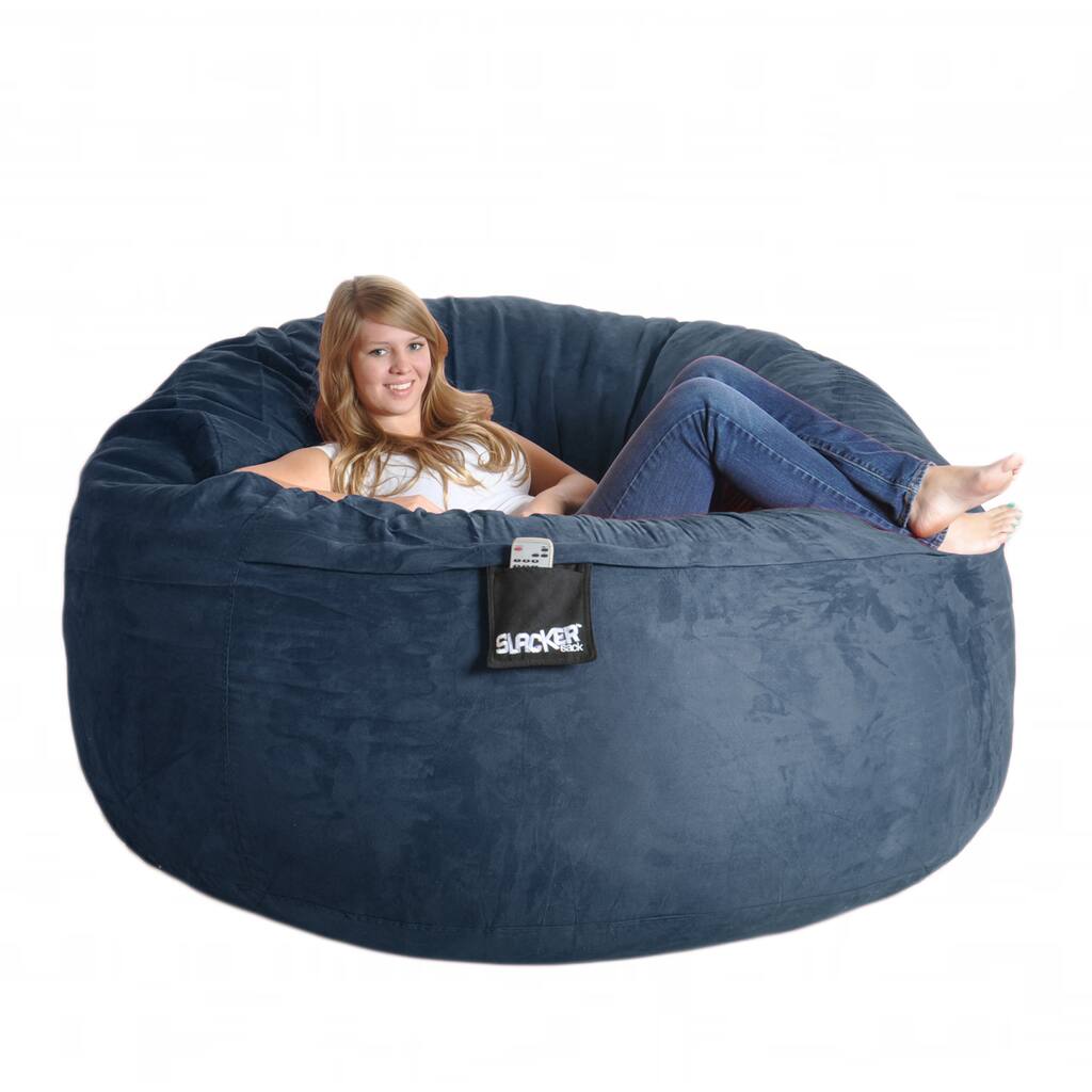 Navy Blue 6-foot Microfiber and Memory Foam Bean Bag