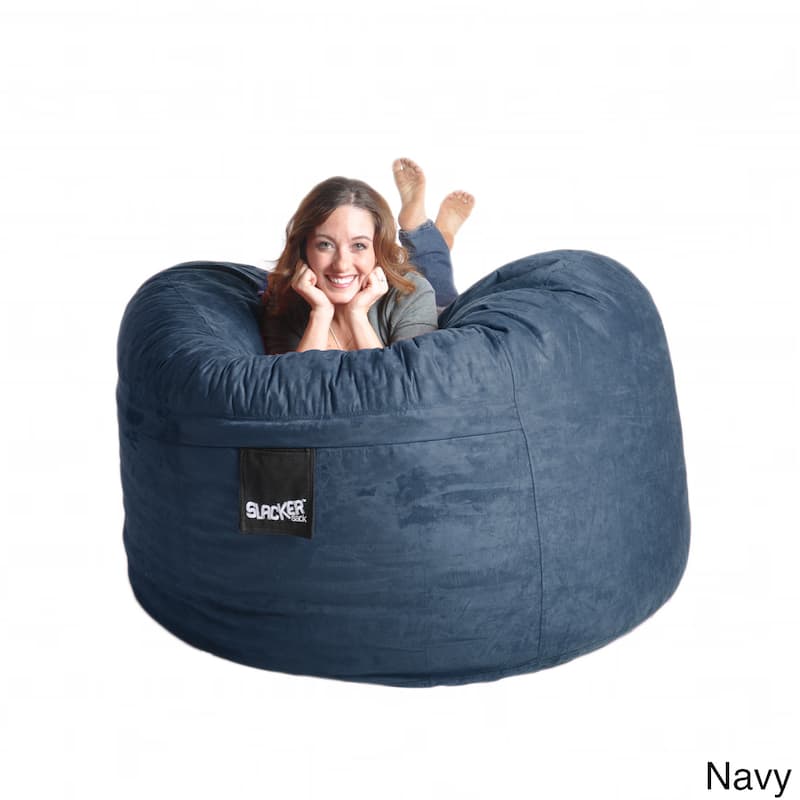 Slacker Sack 5-foot Microfiber and Memory Foam Bean Bag - Navy