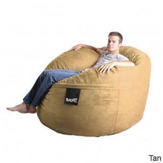 Slacker Sack 5-foot Microfiber and Memory Foam Bean Bag - Tan