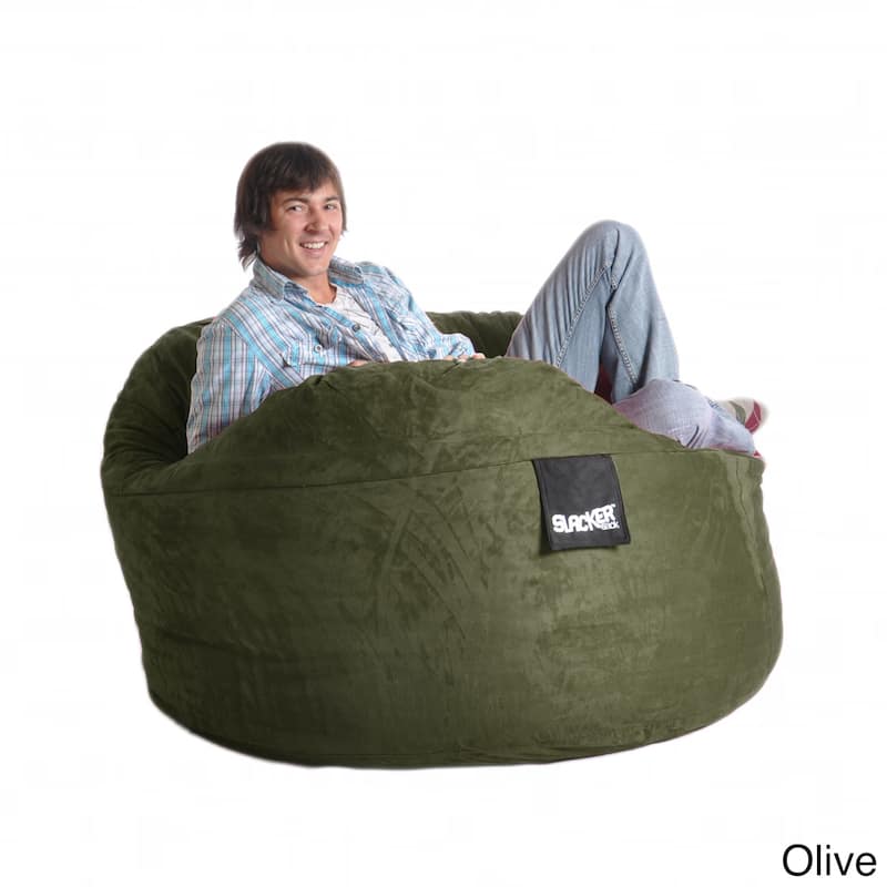Slacker Sack 5-foot Microfiber and Memory Foam Bean Bag - Olive