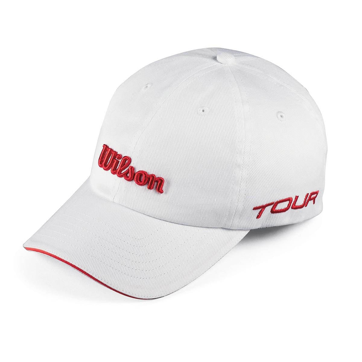 red tennis hat