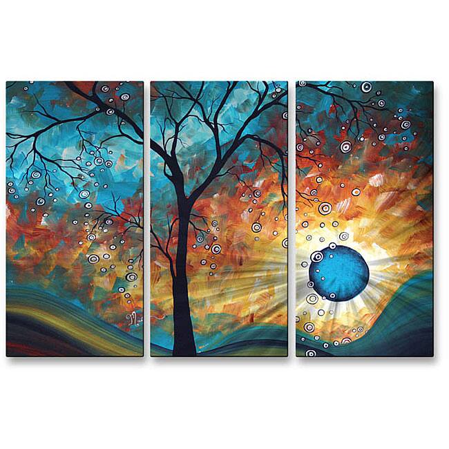 Megan Duncanson 'Aqua Burn' Metal Wall Art