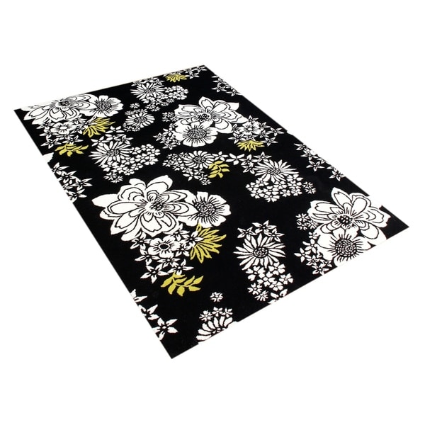Handmade Sabrina Black New Zeeland Blend Wool Rug - 8' x 10'