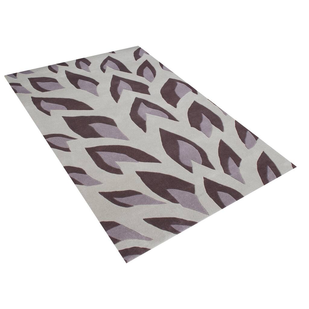 Hand Made Flame Inspiration Hushed Violet New Zealand Blend Wool Rug - 6' x 6'