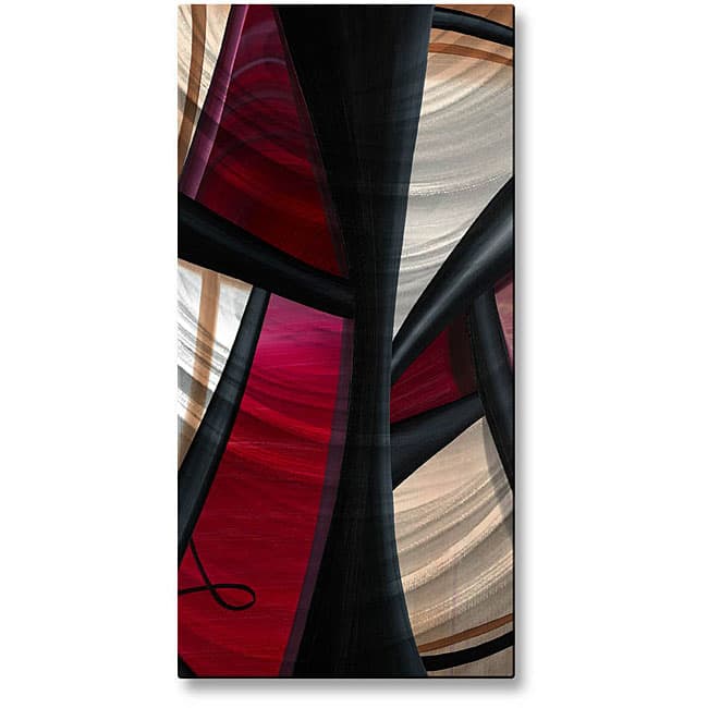 Jerry Clovis 'Wow and Red 1' Metal Wall Sculpture