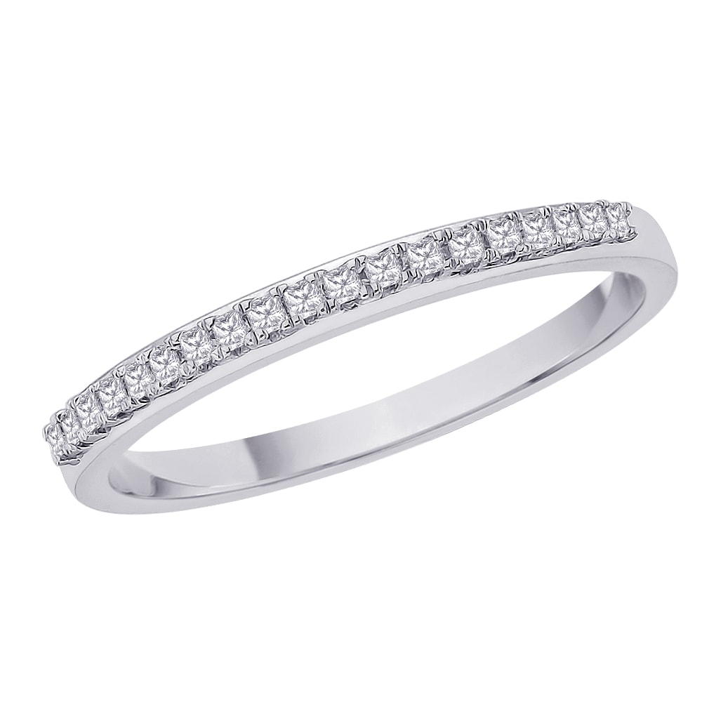 Sterling Silver 1/6ct TDW Diamond Wedding Eternity Band (G-H, I3 ...