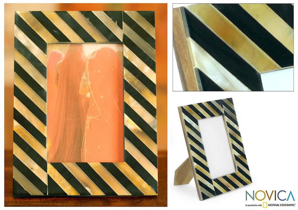 Horn 'Chiaroscuro' Photo Frame 4x6 (India)
