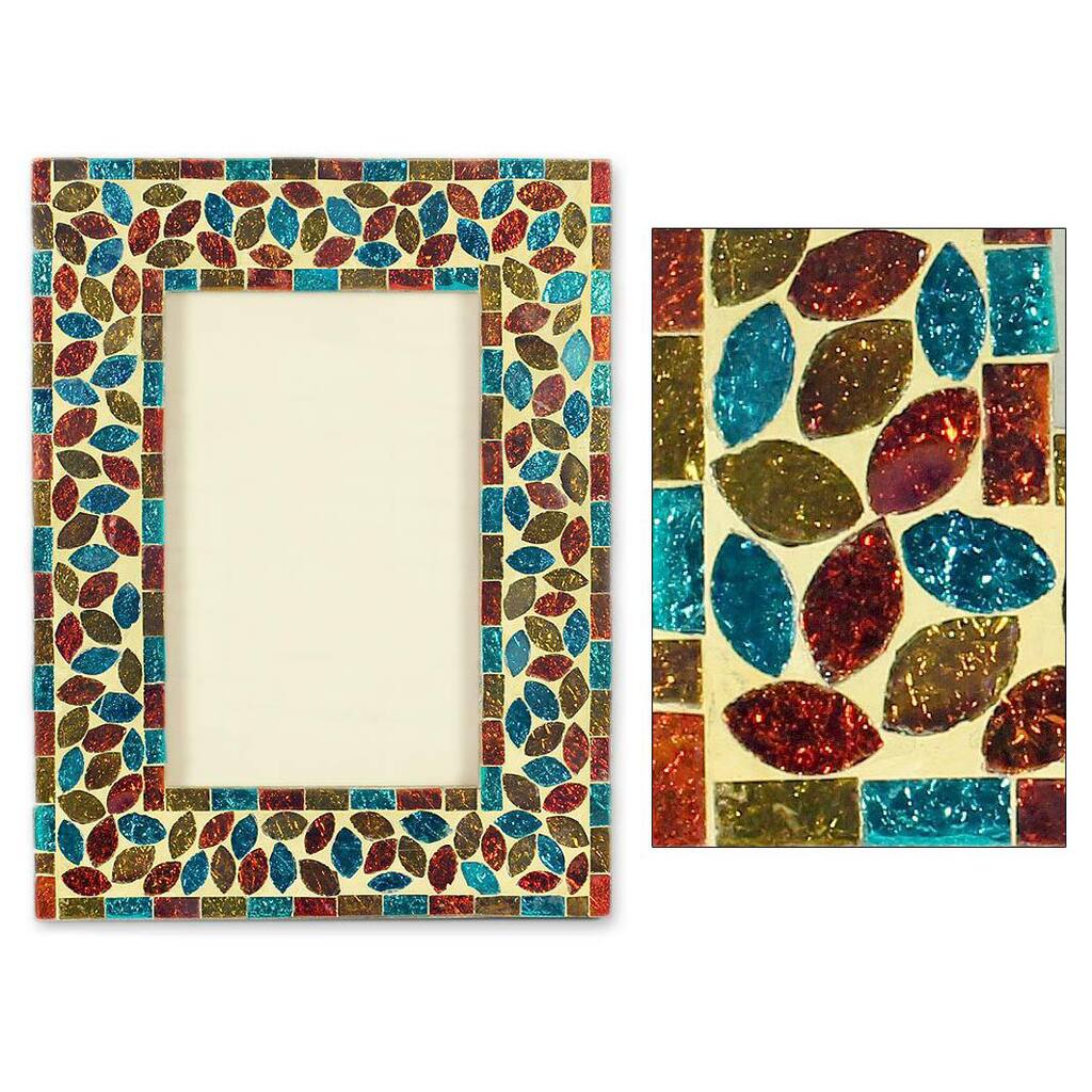 NOVICA Glass 'Diwali Muse' Photo Frame 4x6