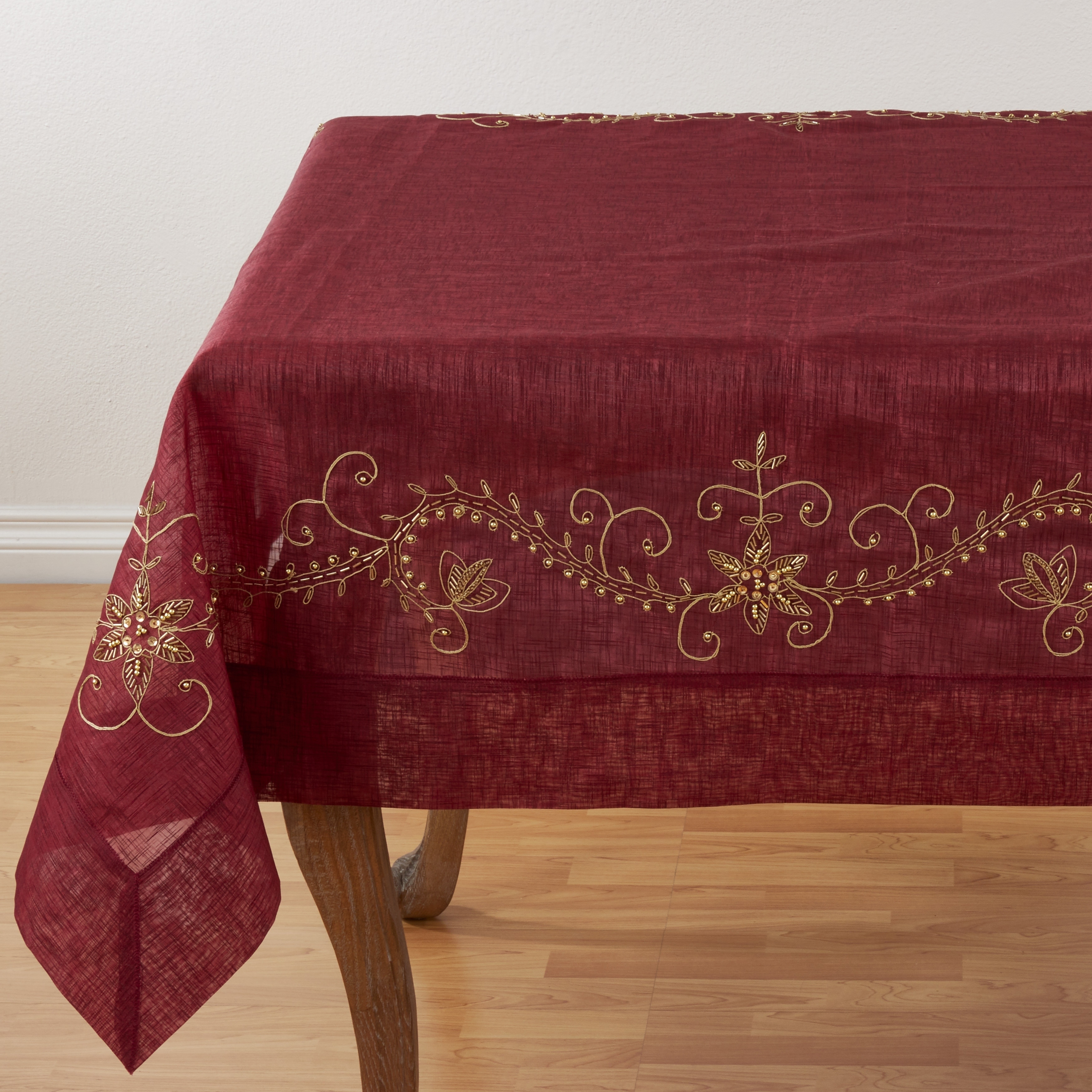 embroidered table linens