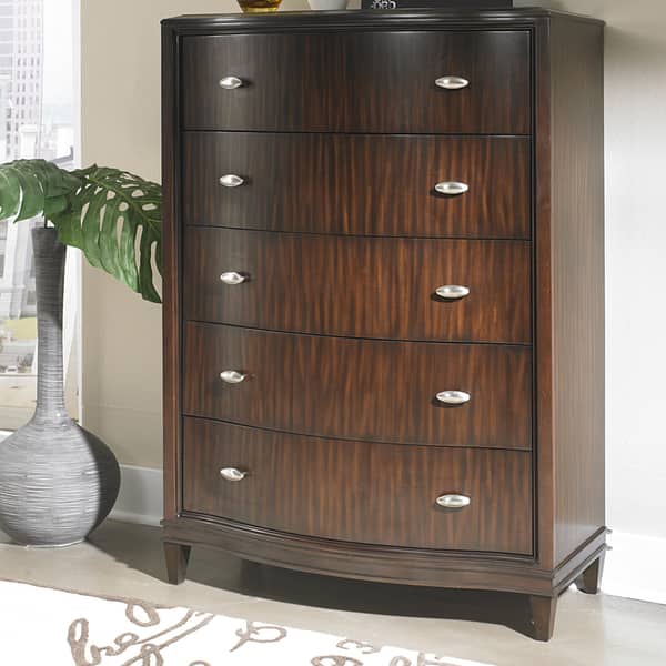 Shop Tribecca Home Cumbria Retro Modern Curved Front 5 Drawer