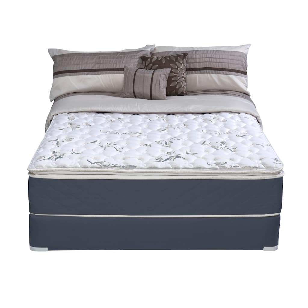 Wolf Sleep Accents Illusion Plush Pillowtop Twin-size Mattress and Foundation Set