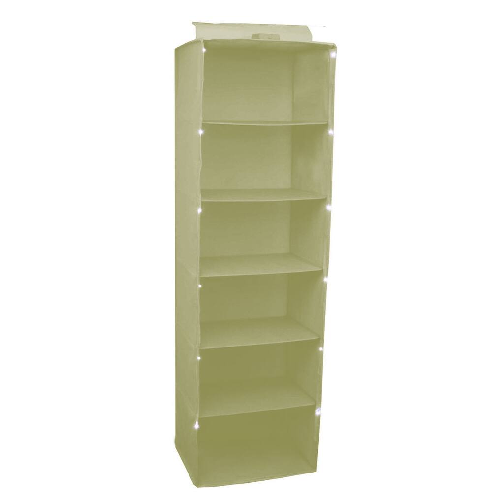Trademark 17-inch Sage Lighted Shelf Hanging Closet Organizer Unit