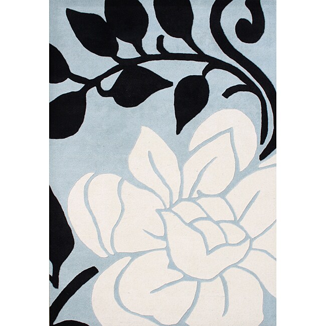 Handmade Sabrina Cloud Cream Wool Rug (5 X 8)