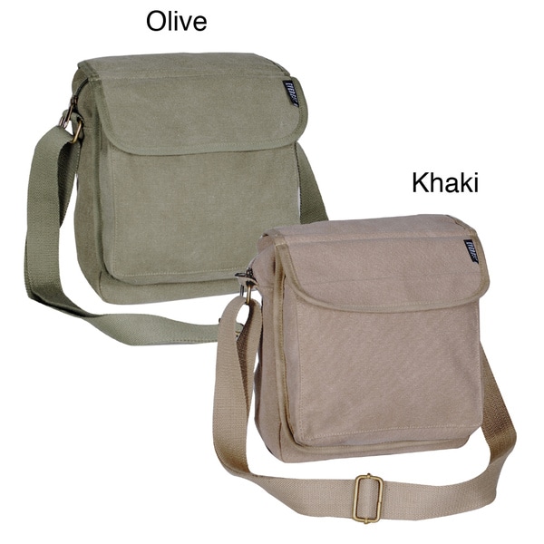 Everest 11-inch Canvas Messenger Bag with Adjustable Shoulder Strap - Free Shipping On Orders ...