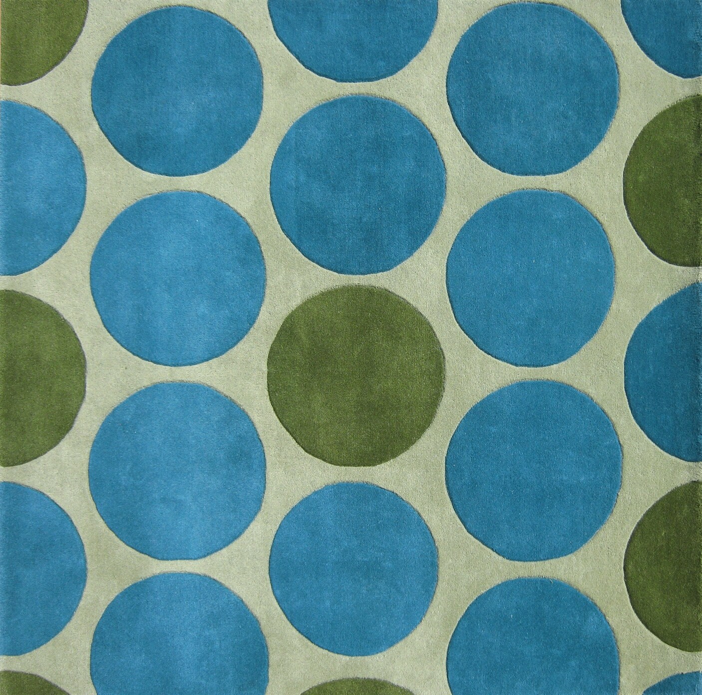 Handmade Light Aspen Green New Zealand Wool Rug (6' Square)