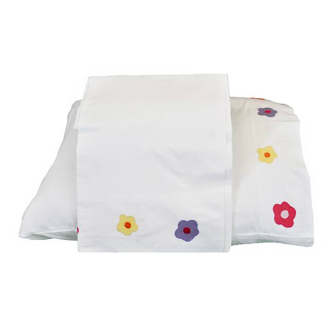 Cottage Home Floral-trim 200 Thread Count Twin Sheet Set - Red