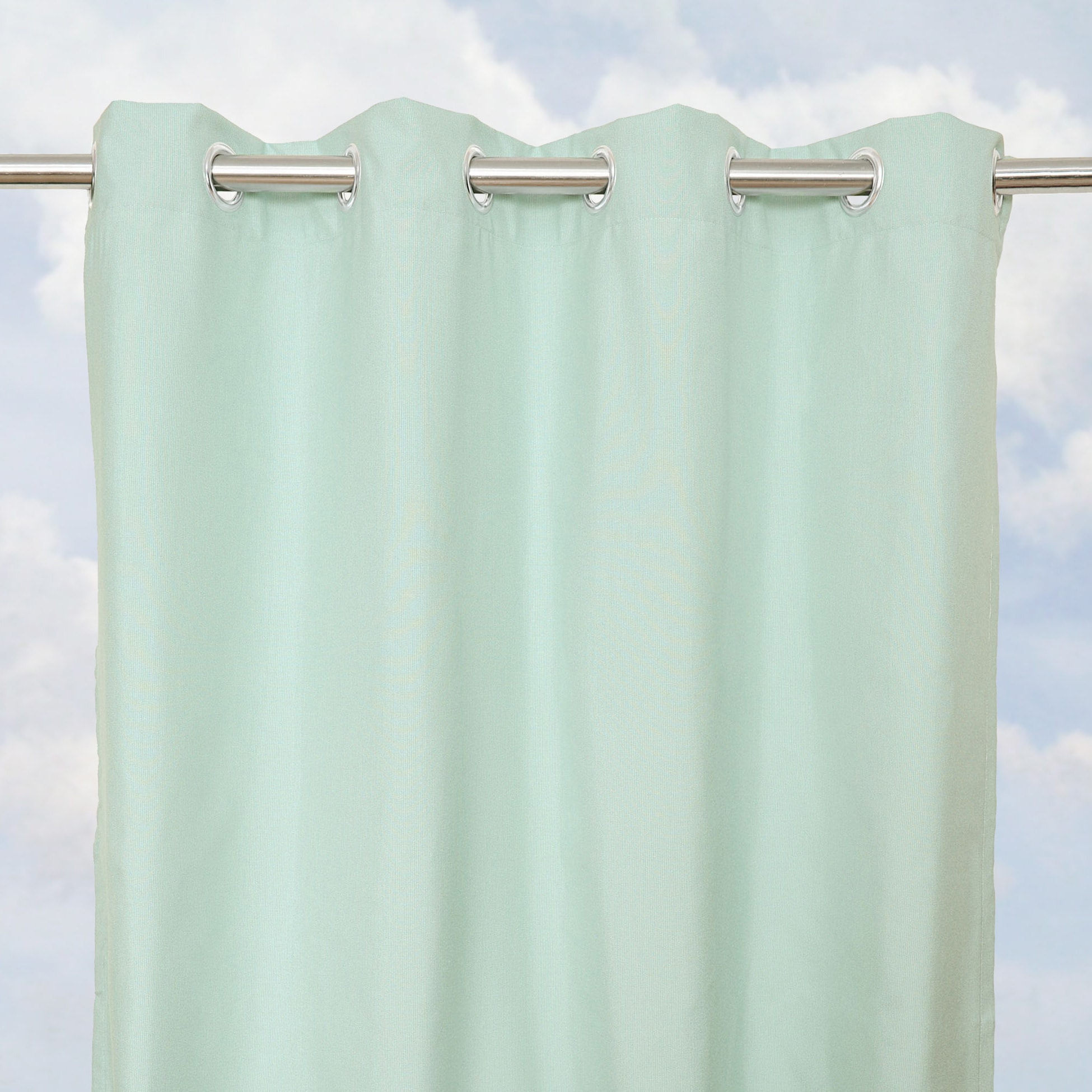 Sunbrella Bay View Mist 84 inch Outdoor Curtain Panel