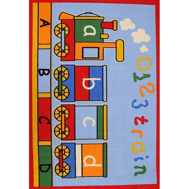 Kids' NonSkid Train Rug (3'3 x 4'7) Free Shipping On Orders Over 45