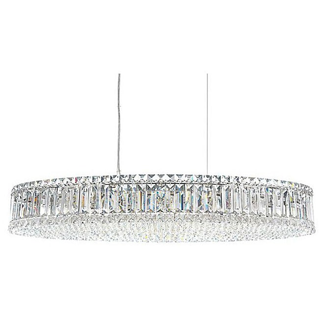 Crystal Pendant Lamp With Chrome Finish