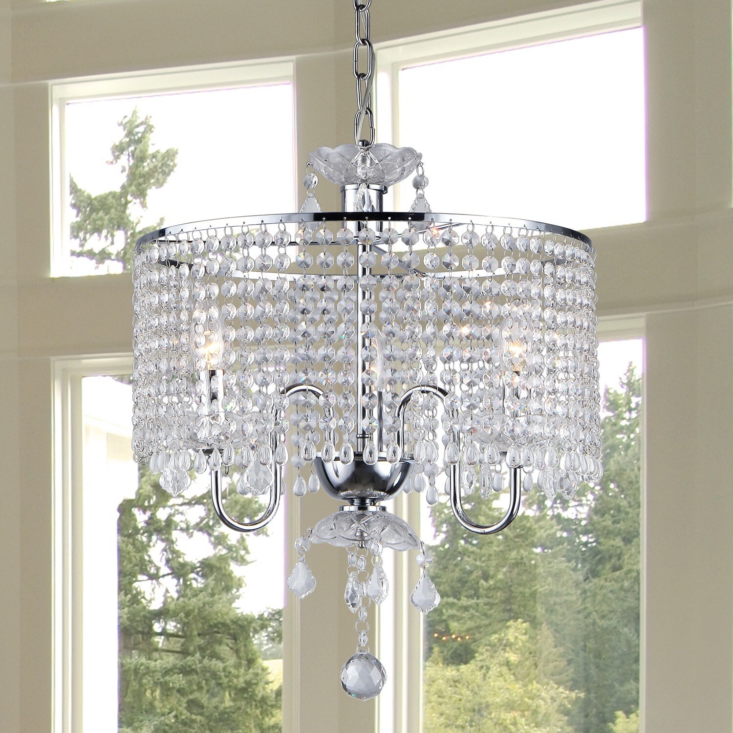 Roma Crystal Chandelier (Crystal Beaded Pendant Lamp) - Chandeliers For Bedrooms by Overstock.com
