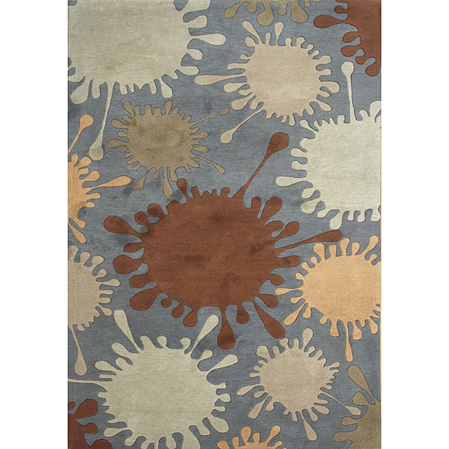 Alliyah Smoke Grey Hand tufted New Zealand Wool Rug (5x8)