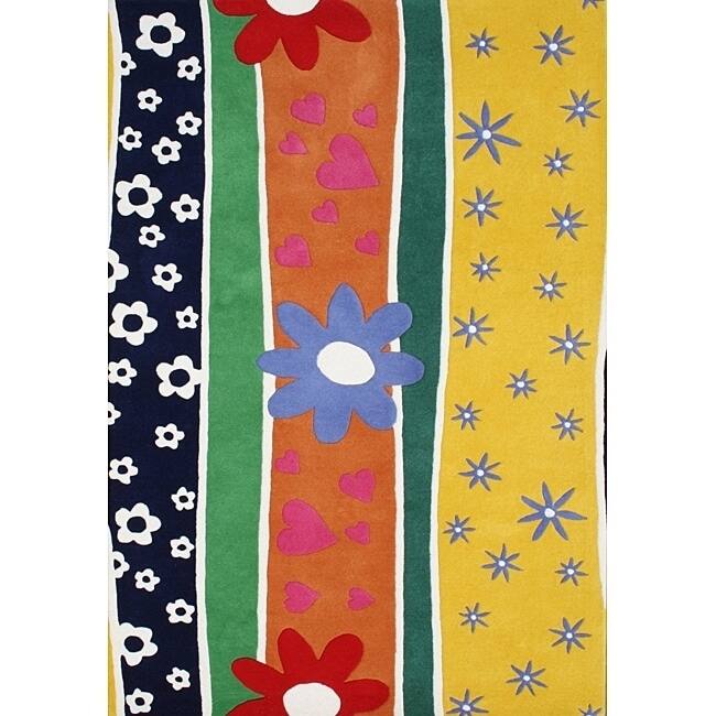 Alliyah Handmade Yellow New Zealand Blend Wool Rug - 5' x 8'