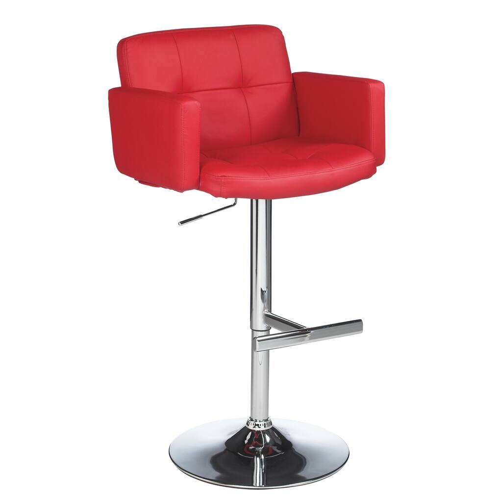 Sunpan Churchill Adjustable Red Barstool